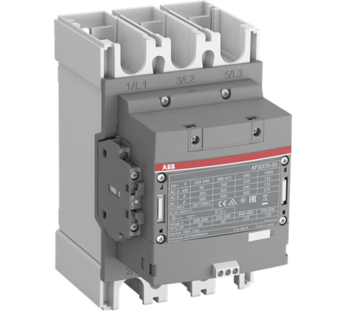 Контактор AFS370-30-12-33 для систем безопасности, с универсальной катушкой управления 100-250В AC/DC с интерфейсом для подключения ПЛК  1SFL607082R3