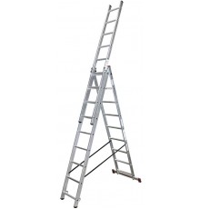 Лестница алюминиевая трёхсекционная ЛА 3х7  73/5/1/20  ВИХРЬ