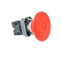 Кнопка грибовидная тяни-толкай, 1NC, красный, O60 мм, мет. MTB2-BXZ124  58178  ОВЕН