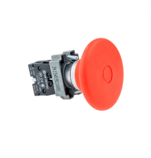 Кнопка грибовидная тяни-толкай, 1NC, красный, O60 мм, мет. MTB2-BXZ124  58178  ОВЕН