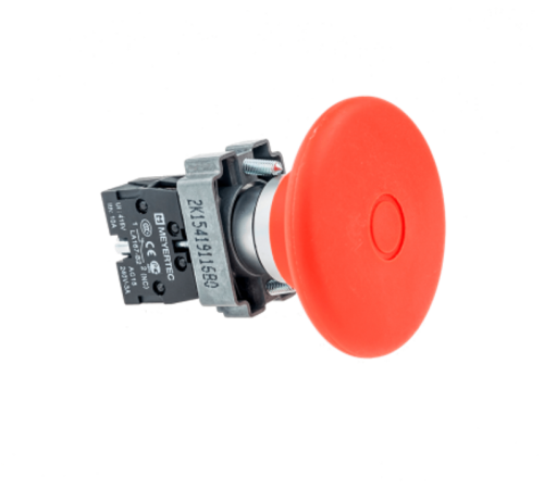 Кнопка грибовидная тяни-толкай, 1NC, красный, O60 мм, мет. MTB2-BXZ124  58178  ОВЕН