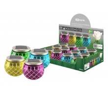 Светильник садово-парковый ландшафтный ССЛ-170 на солн.батарее, 9*9*10,стекло,зеленый,синий,желтый,фиолетовый,ДБ,  SQ0330-0193  TDM