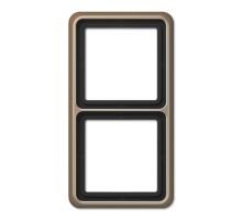 Рамка для вертикальной и горизонтальной установки, 2 поста; металл; золотая бронза; CD500  CD582GB  Jung