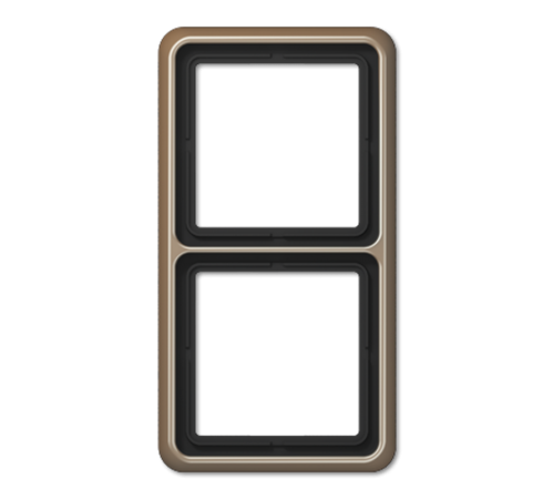 Рамка для вертикальной и горизонтальной установки, 2 поста; металл; золотая бронза; CD500  CD582GB  Jung