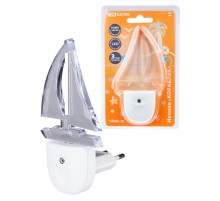 Ночник Кораблик 0,3Вт светодиодный белый с датчиком света  SQ0357-0011  TDM