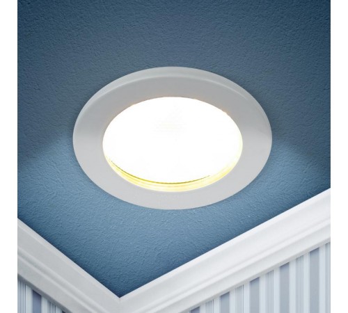 Cветильник встраиваемый влагозащищенный KL95 WH GX53 IP44 белый  Б0055809  ЭРА