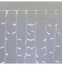 Гирлянда "Светодиодный Дождь" 2х3м, постоянное свечение, белый провод "КАУЧУК", 230 В, диоды БЕЛЫЕ, 760 LED  237-135  NEON-NIGHT
