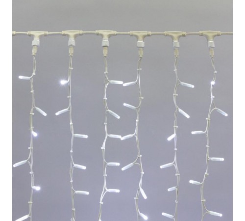 Гирлянда "Светодиодный Дождь" 2х3м, постоянное свечение, белый провод "КАУЧУК", 230 В, диоды БЕЛЫЕ, 760 LED  237-135  NEON-NIGHT
