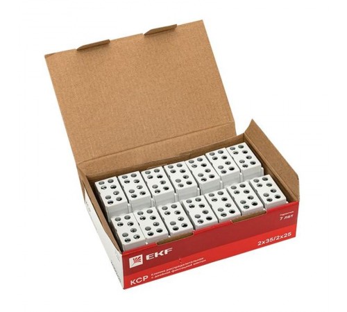 Клемма распределительная КСР с двойным винтом 2x35/2x25 серая PROxima  ksr-2.35-2.25-grey  EKF
