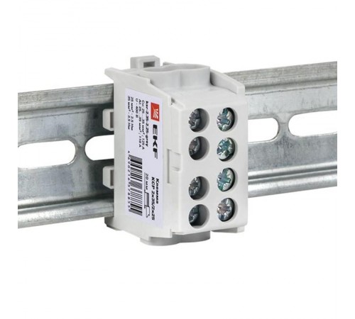 Клемма распределительная КСР с двойным винтом 2x35/2x25 серая PROxima  ksr-2.35-2.25-grey  EKF