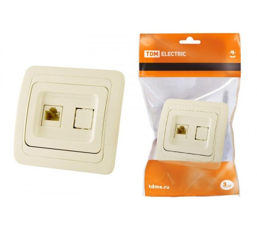 Розетка компьютерная RJ-45 сл. кость "Валдай"  SQ1804-0113  TDM