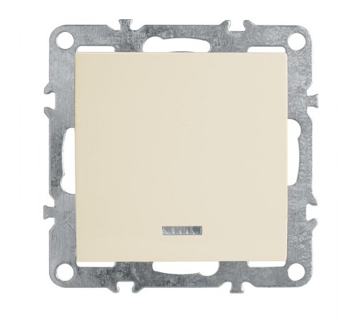 PSW10-9101-02 Выключатель 1-клавишный c индикат. (механизм), 250В, 10А, серия Эрна, слоновая кость  39320  STEKKER