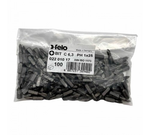 Бита крестовая серия Industrial PH 1X25, 100 шт  02201017  Felo