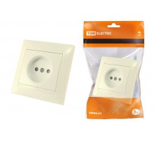 Розетка 2П 10А 250В с защ. шт. сл. кость "Лама"   SQ1815-0110  TDM