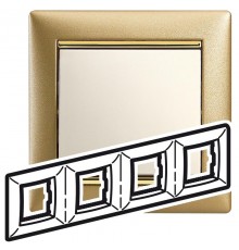 Valena Матовое Золото Рамка 4-ая гориз  770304  Legrand