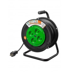 Удлинитель на катушке силовой народный 4 гнезда ПВС 3500 Вт б/з, 30м  SQ1307-0533  TDM