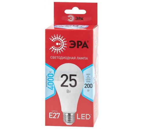 Лампа светодиодная LED A65-25W-840-E27 R (диод, груша, 25Вт, нейтр, E27) (10/100/1200)  Б0048010  ЭРА