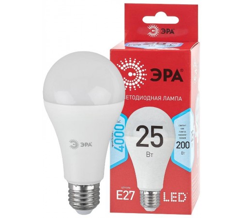 Лампа светодиодная LED A65-25W-840-E27 R (диод, груша, 25Вт, нейтр, E27) (10/100/1200)  Б0048010  ЭРА