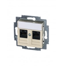 ABB Levit Слоновая кость Розетка комп. 2-ая 2хRJ45 категория 5e  5014H-A51018 17W  2CHH295118A6017  ABB