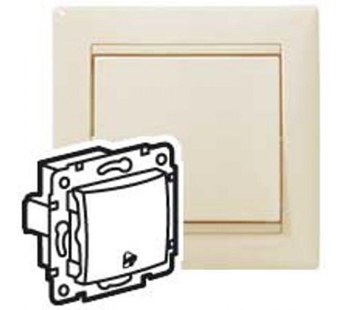 Valena Сл. кость Выключатель кнопочный 1-клавишный с символом "звонок"  774116  Legrand