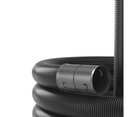 Усиленная двустенная труба ПНД гибкая д.110мм с протяжкой, SN15, 750Н, в бухте 100м, цвет черный для кабельной канализации  121511A100  DKC