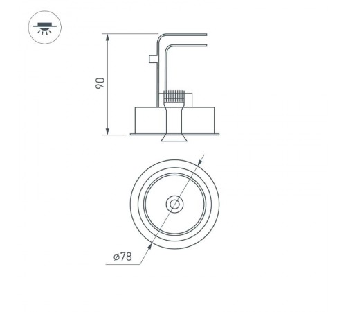 Светильник CL-SIMPLE-R78-9W Day4000 (WH, 45 deg)  028146  Arlight