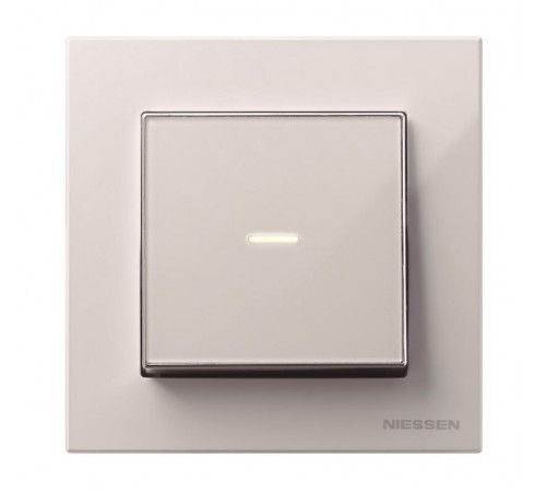 Клавиша для 1-клавишных выключателей/переключателей/кнопок с линзой подсветки, серия SKY, цвет альпийский белый2CLA850130A1101 ABB