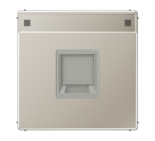 Плата (фиксация защёлкиванием) с полем для надписи для одного модуля; металл; нержавеющая сталь ES1969-1NAWE Jung