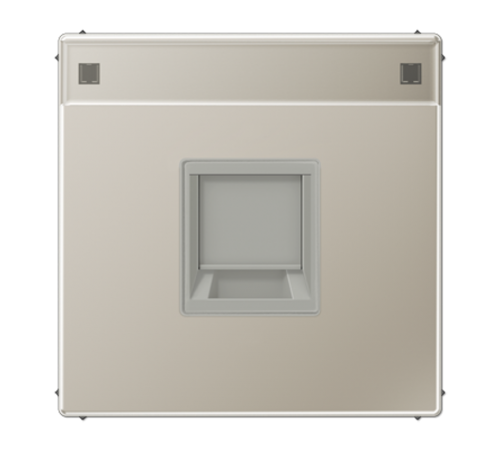 Плата (фиксация защёлкиванием) с полем для надписи для одного модуля; металл; нержавеющая сталь ES1969-1NAWE Jung