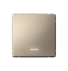 ArtGallery Шампань Выключатель 1-клавишный кнопочный с подсветкой, 10А, механизм  GAL000516  SE