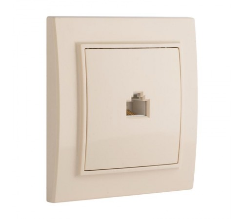 Розетка RJ-45 1-мест. СП бежевый Минск EKFERK01-035-20EKF