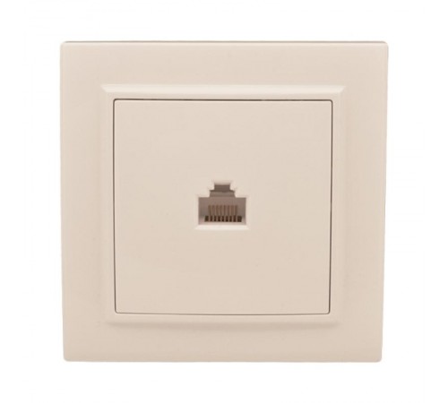 Розетка RJ-45 1-мест. СП бежевый Минск EKFERK01-035-20EKF