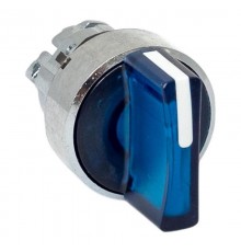 Механизм исполнительный переключателя ХB4 синий на 2 положения с фиксацией, с подсветкой с короткой ручкой IP65  XB4BD2FL-B-65  EKF