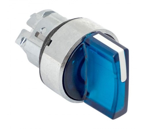 Механизм исполнительный переключателя ХB4 синий на 2 положения с фиксацией, с подсветкой с короткой ручкой IP65  XB4BD2FL-B-65  EKF