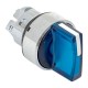 Механизм исполнительный переключателя ХB4 синий на 2 положения с фиксацией, с подсветкой с короткой ручкой IP65  XB4BD2FL-B-65  EKF