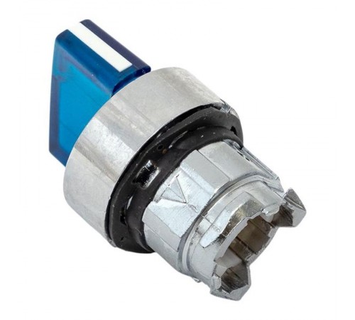 Механизм исполнительный переключателя ХB4 синий на 2 положения с фиксацией, с подсветкой с короткой ручкой IP65  XB4BD2FL-B-65  EKF