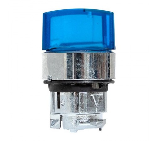 Механизм исполнительный переключателя ХB4 синий на 2 положения с фиксацией, с подсветкой с короткой ручкой IP65  XB4BD2FL-B-65  EKF