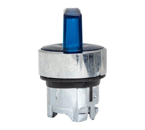 Механизм исполнительный переключателя ХB4 синий на 2 положения с фиксацией, с подсветкой с короткой ручкой IP65  XB4BD2FL-B-65  EKF