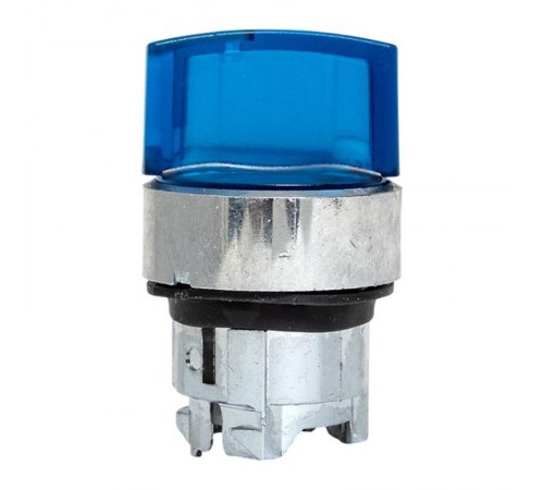 Механизм исполнительный переключателя ХB4 синий на 2 положения с фиксацией, с подсветкой с короткой ручкой IP65  XB4BD2FL-B-65  EKF