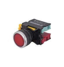ВК22-EА45-65У1, красный, 1НО+1НЗ, цилиндр, d22мм, IP65, выключатель кнопочный  (ЭТ)   ET521008   Электротехник