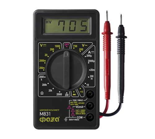 Мультиметр цифровой M831  5000391  ФАZА