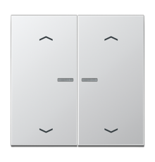 Клавиша для KNX кнопки, 2 группы, с окошком с символами "стрелки"; металл; алюминий  AL102KO5P  Jung