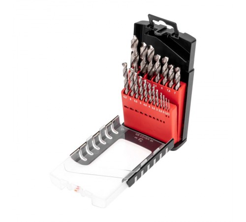 Набор сверл по металлу 1-10 мм (через 0,5 мм), 19 шт., Р6М5  KR-91-0635  Kranz