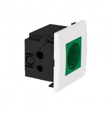 Укомплектованный розеточный блок AR45 (1xModul45,84x84x59 мм,зеленый) (SDE-RW D0GN1)  6119402  OBO Bettermann