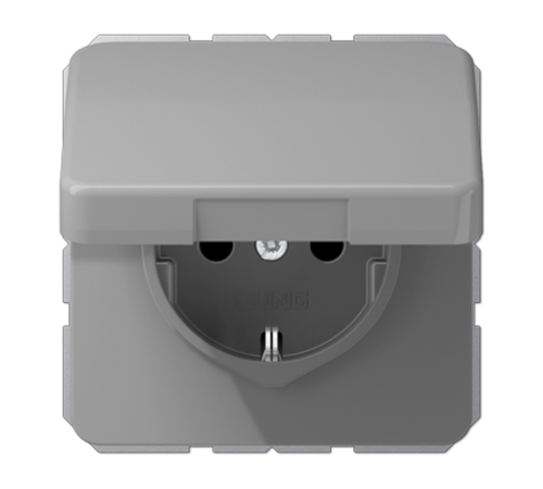 Штепсельная розетка SCHUKO 16A 250V~ с защитой от влажности; серая  CD1520BFKLGR  Jung