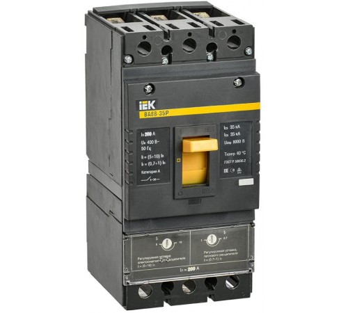 Авт. выкл. ВА88-35Р  3Р  200А  35кА    SVAR30-3-0200  IEK