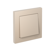 AtlasDesign Песочный Выключатель 1-клавишный, сх.1, 10АХ, (в сборе с рамкой), быстрозажимные клеммы  ATN001212S  SE