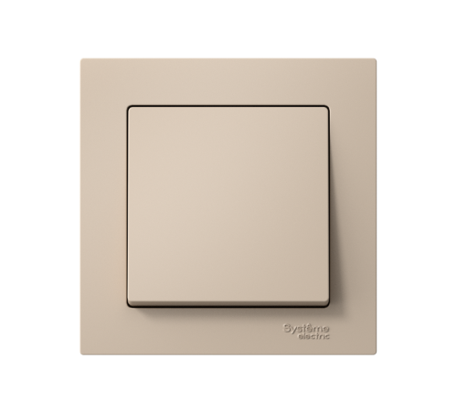 AtlasDesign Песочный Выключатель 1-клавишный, сх.1, 10АХ, (в сборе с рамкой), быстрозажимные клеммы  ATN001212S  SE