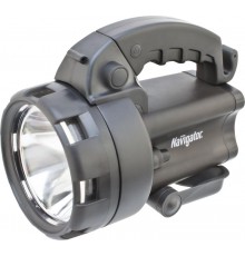 Фонарь светодиодный NPT-SP09-ACCU 1LED 3Вт+4LED аккумуляторный прожектор пластик  94963  Navigator