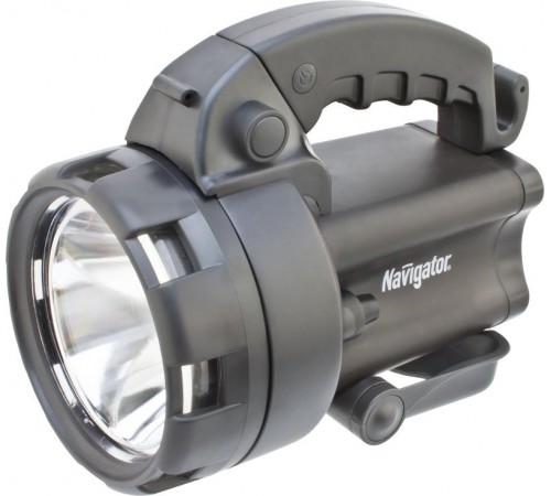 Фонарь светодиодный NPT-SP09-ACCU 1LED 3Вт+4LED аккумуляторный прожектор пластик  94963  Navigator
